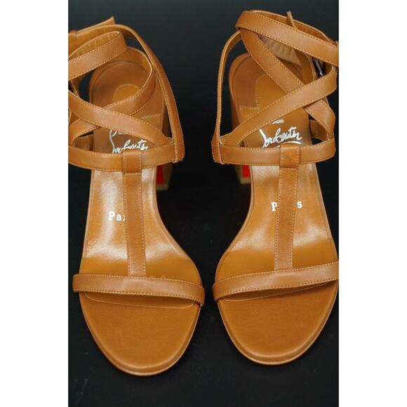 Christian Louboutin Bombinissima 85 Brown Leather Sandals SZ 36 NIB $945 - Picture 9 of 11